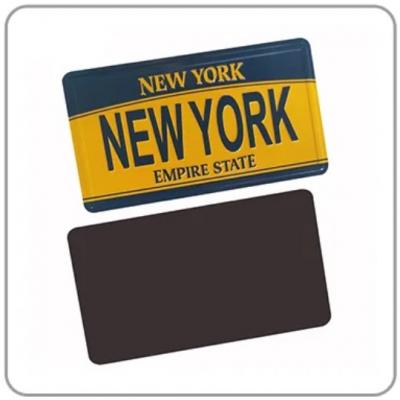Number plate fridge magnet